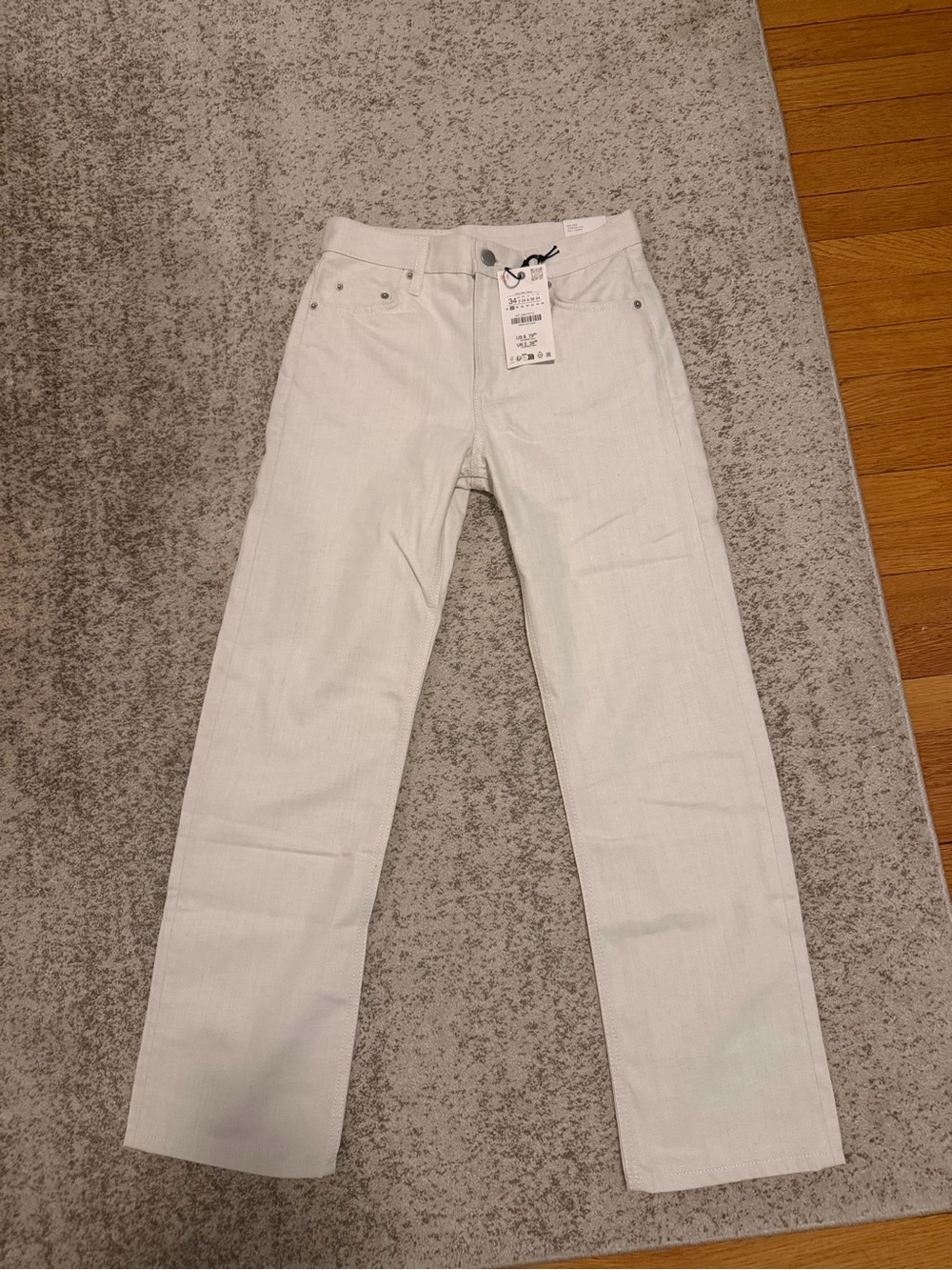 Zara White Straight-Leg Women’s Jeans